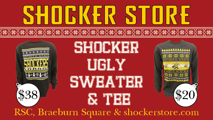 Get your 2022 Shocker Ugly Sweater or long sleeve tee.